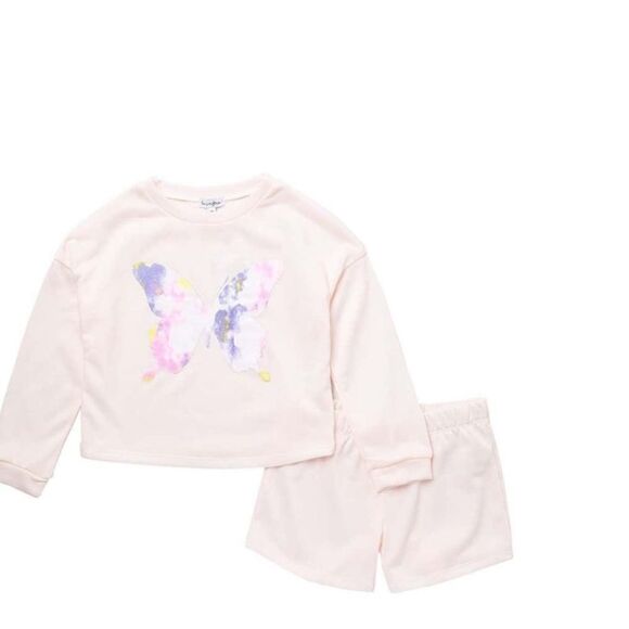 love, Fire Other - Fleece Pullover & shorts lounge set